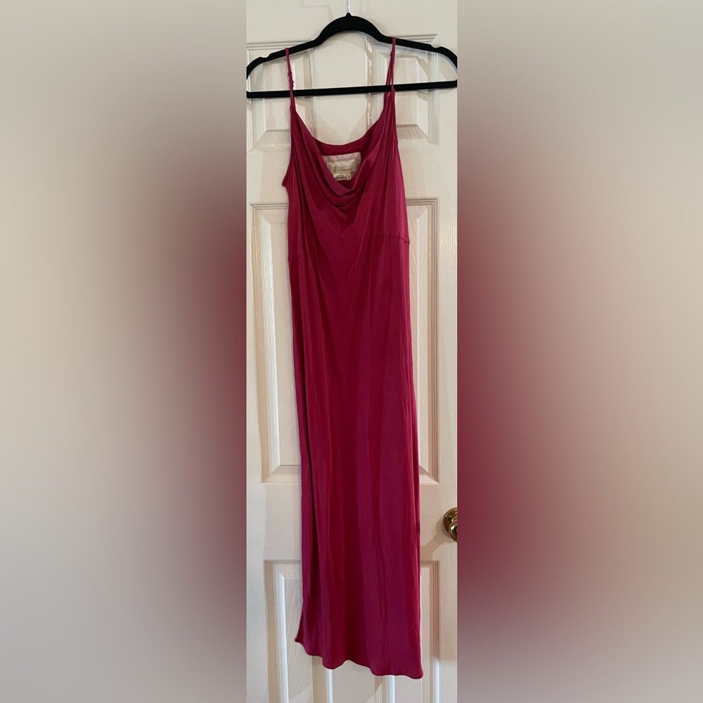 Anthropologie Vibrant pink maxi dress size medium